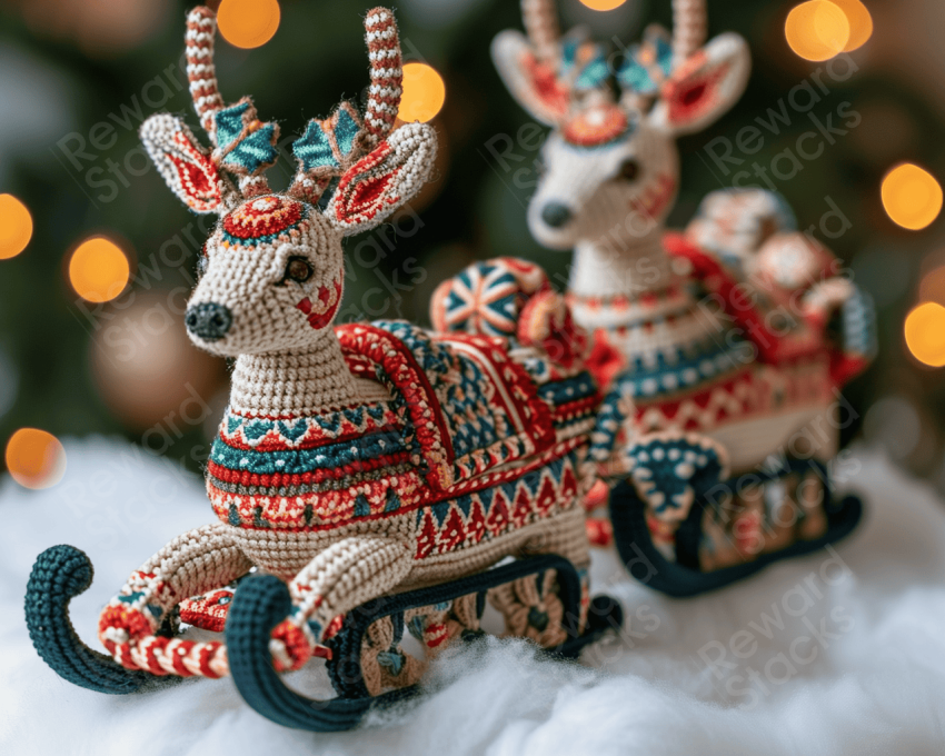 Crochet Deers Christmas