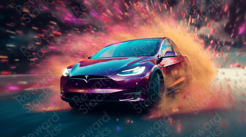 Tesla Colored particles