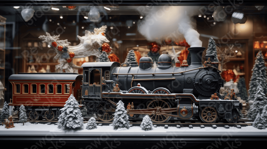 Christmas time toy train