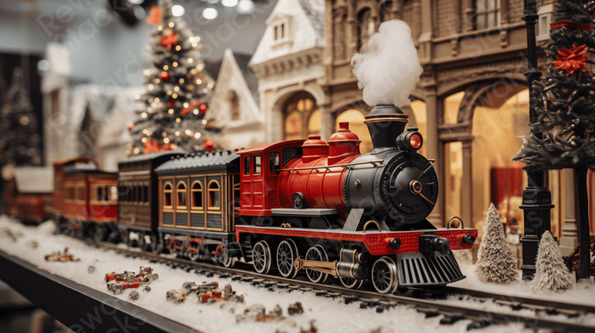 Christmas time toy train