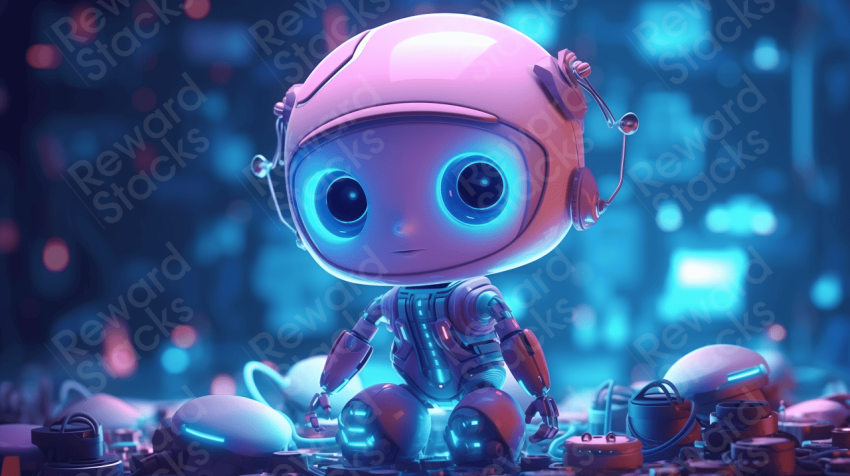 Cute Robot Neon