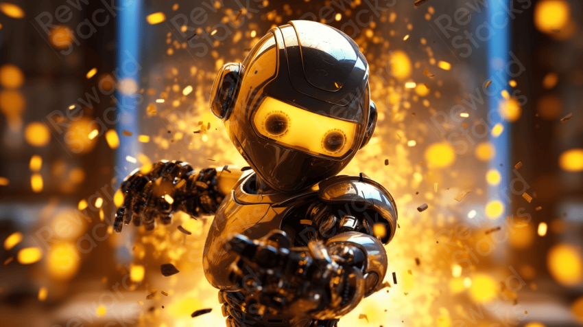 Colored particles Robot
