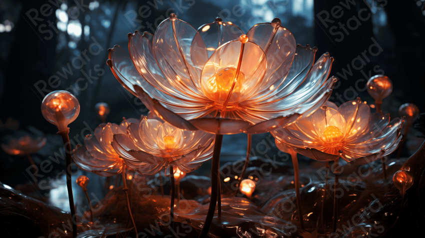 Glass Night flowers
