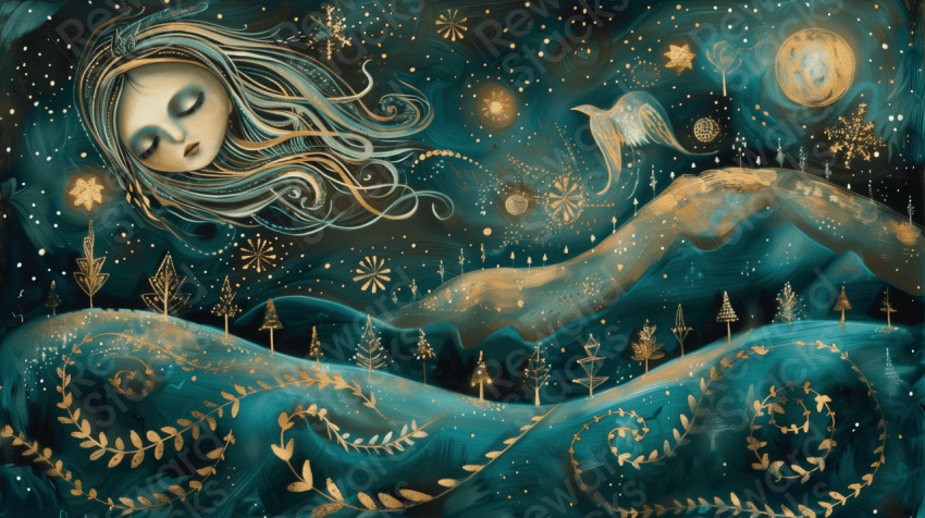 Sleepy Night Birds Art