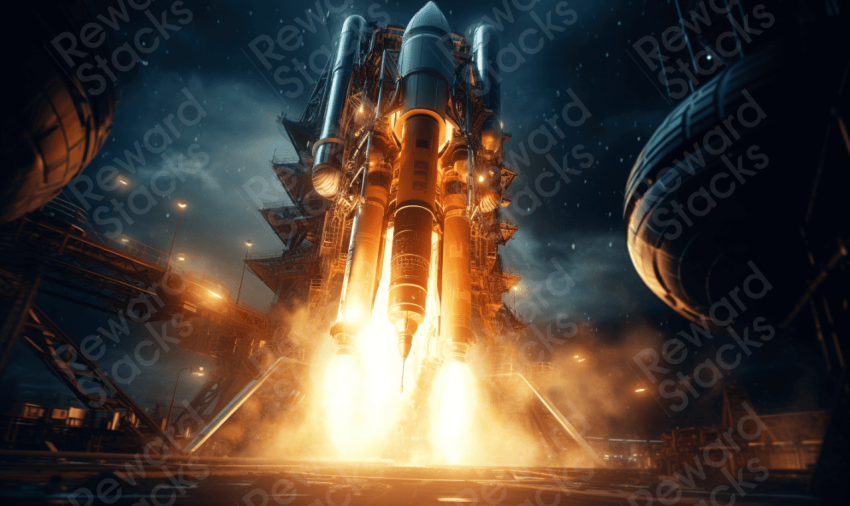 Rocket liftoff