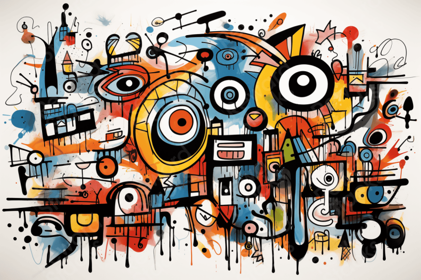 Creative city art on white