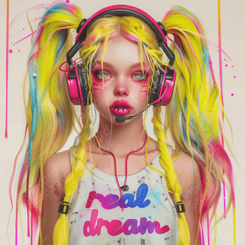 3D glossy yellow girl