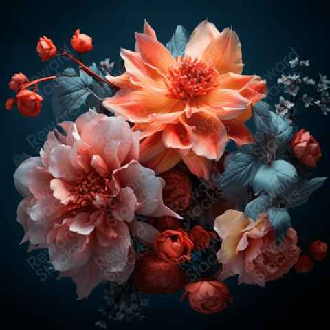 Poster flowers in dramatic light