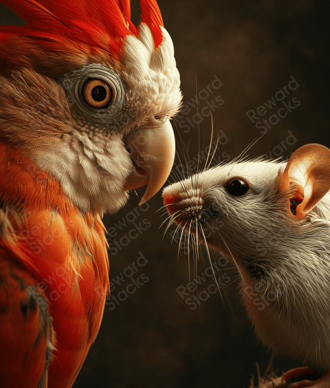 Cockatiel and a mouse friend