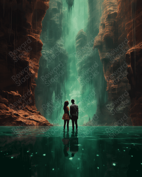 Couple together near cliff