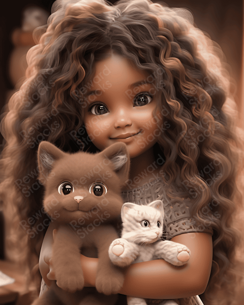 Cute little girl with toys