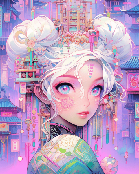 Poster Pastels Neon Girl