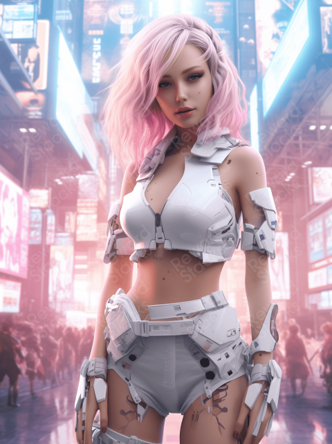 Female cyber girl