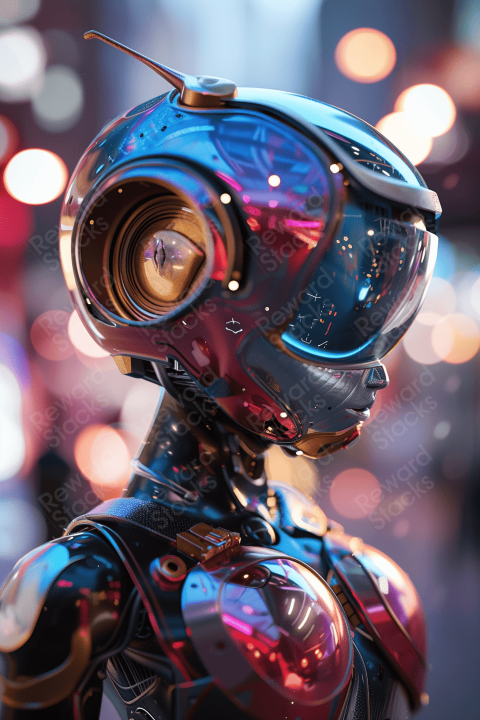 Robot girl render