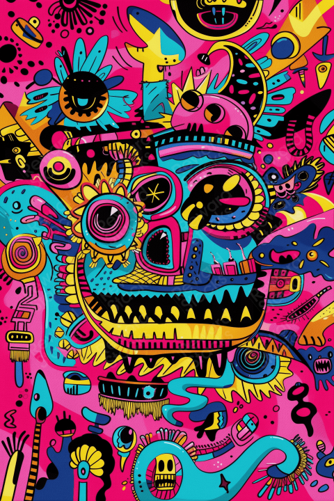 Colorful poster illustration