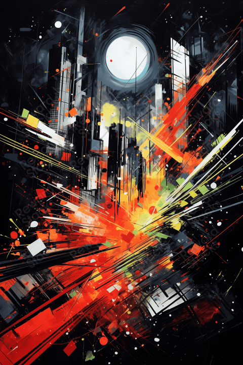 Alcohol ink painting of athletic artist