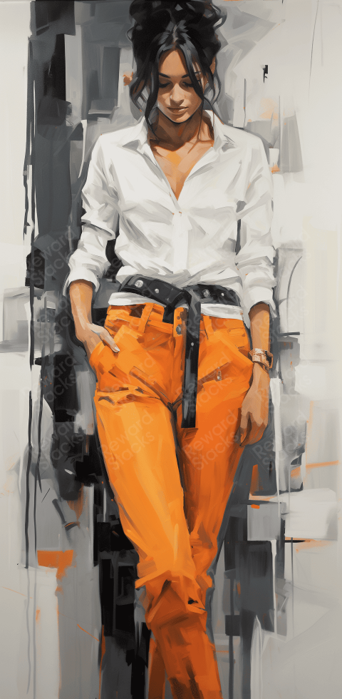 Painting of fashion design