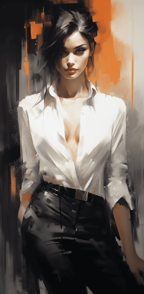 Fashion illustration of a model  poster