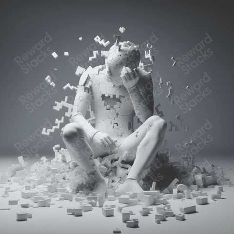 Printed human figure and puzzle pieces