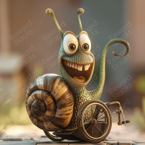 3D cartoon snail