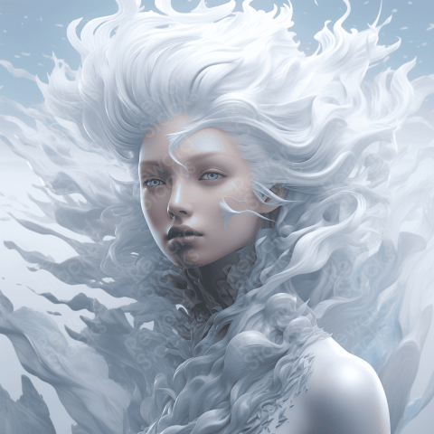 Digital icy female