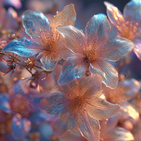 Micro zoom close up flower shot