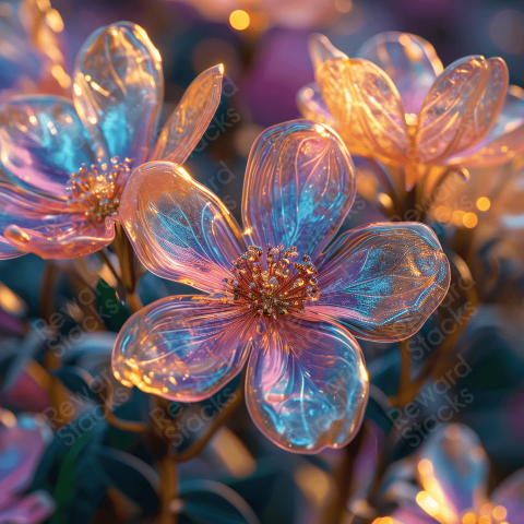 Micro zoom close up flowers
