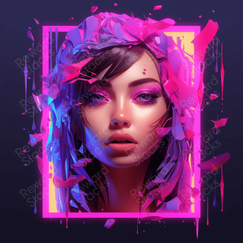 Pink and purple girly photo print