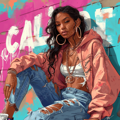 California Girl illustration