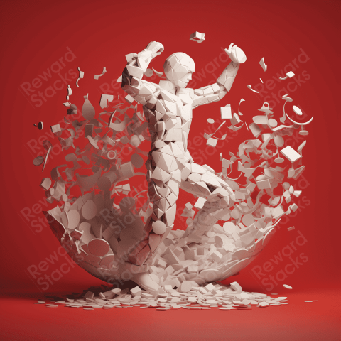 Sculpture made out of pieces of paper