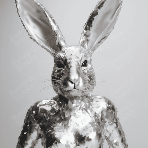 Silver disco bunny