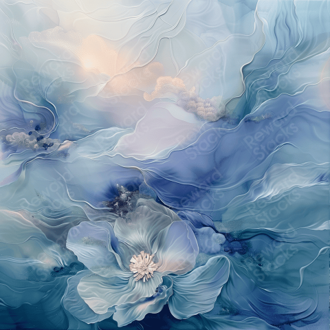 Flowery background alcohol ink