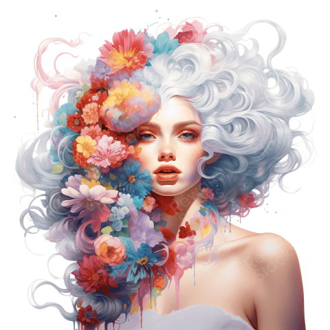 Flowery hairstyle