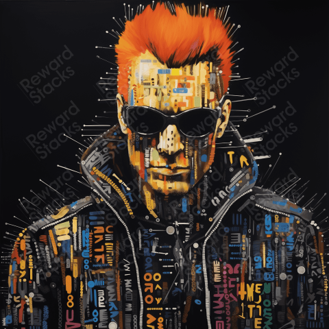 Cyberpunk character poster