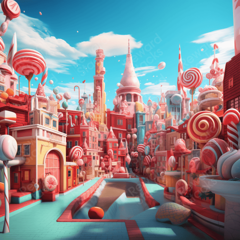 Candy themed city
