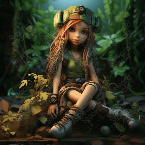 Fantacy Doll in forest