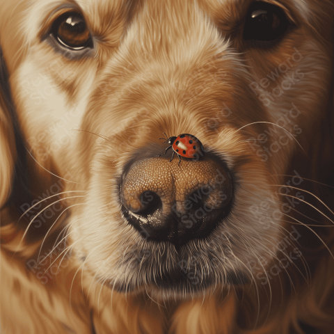 Close up Golden Retriever