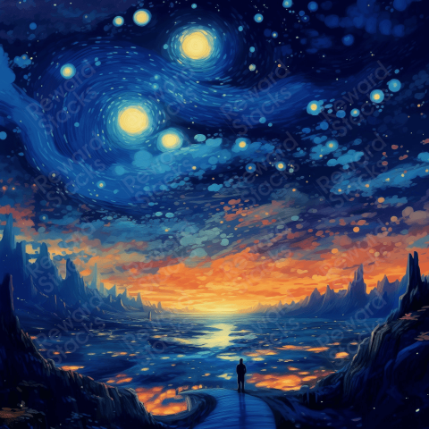 Fantasy alaxy starsnight