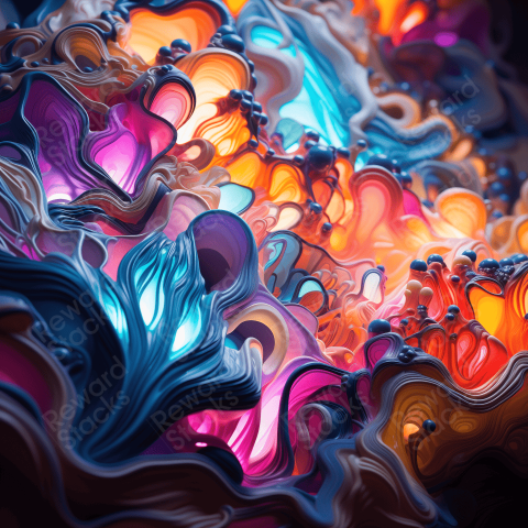 Abstract fluorescent polymer texture