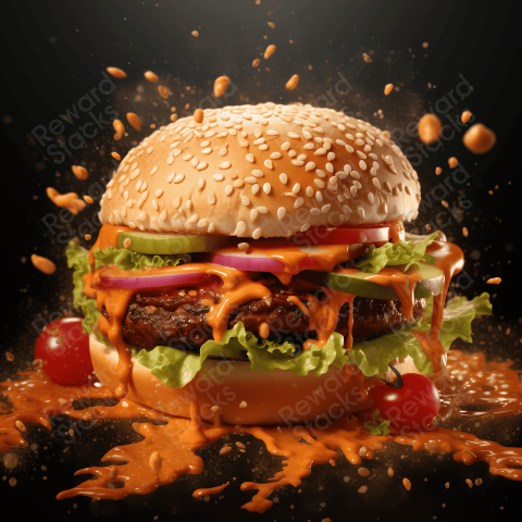 Burger food photography