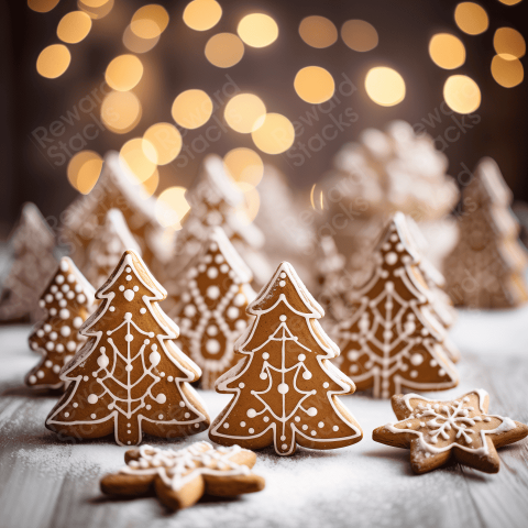 Food photography gingerbread cookies