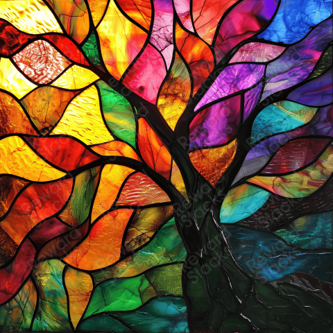 Masterpiece Alcohol ink stained glass
