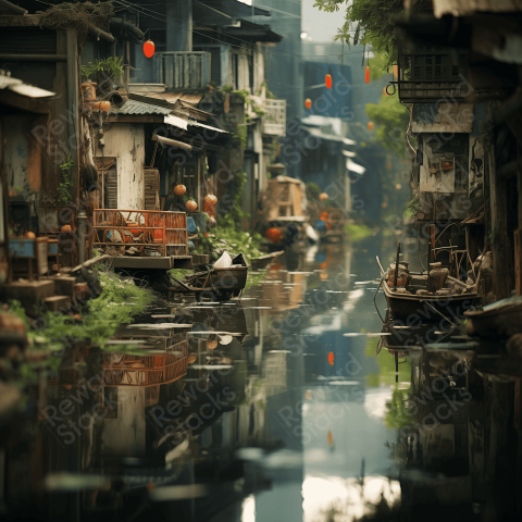 Old racial district miniature