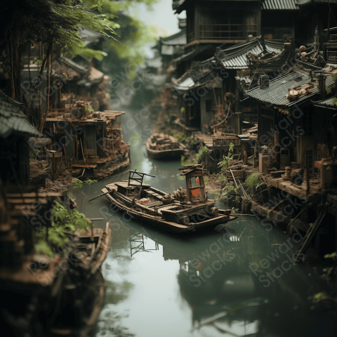 Old racial district miniature