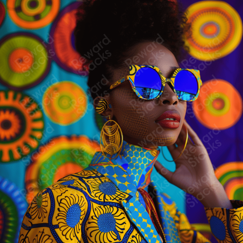 Colorful Fashion Model