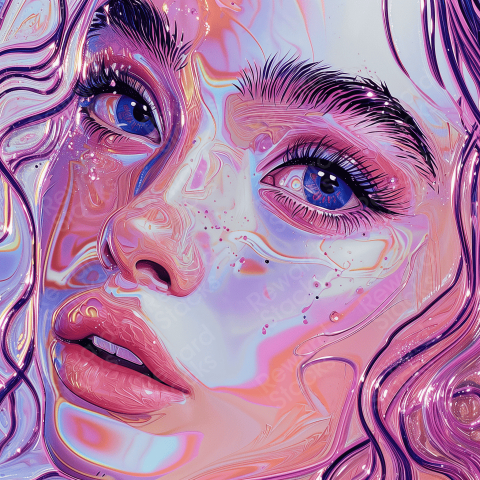 Poster Close Up pinky Girl
