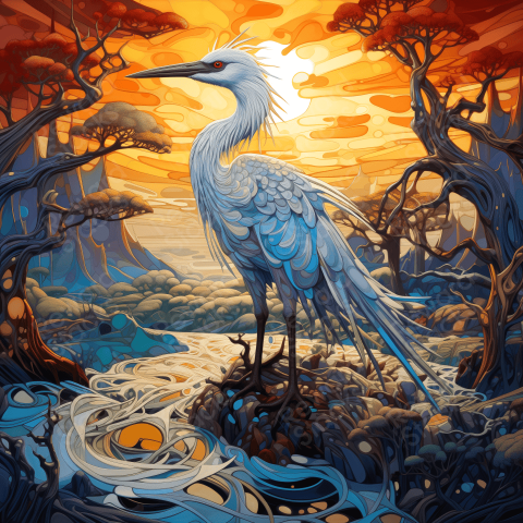Bird Mosaic Poster