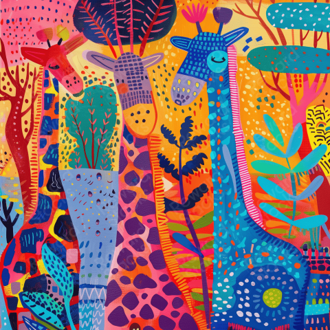 Bright color kids poster